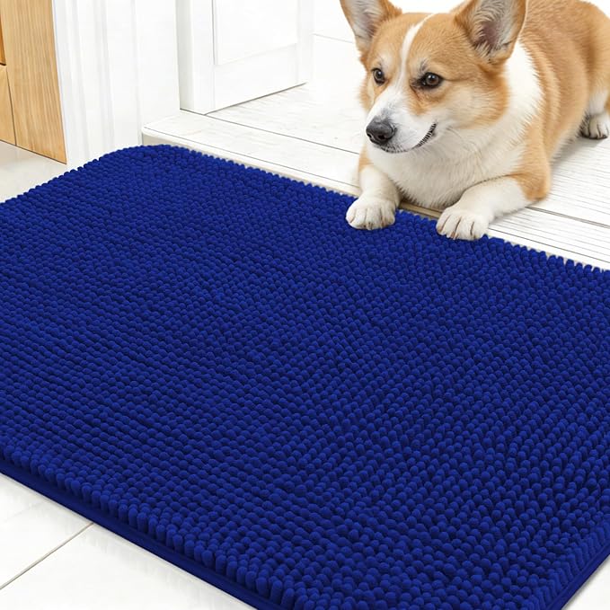 OLANLY Dog Door Mat for Muddy Paws 30x17, Absorbs Moisture and Dirt, Absorbent