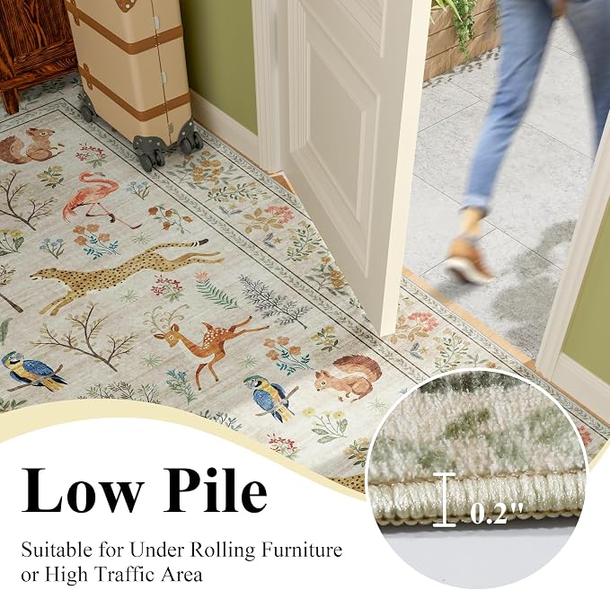 DUKINO Runner Rug, 2x7 Washable Kitchen Rugs