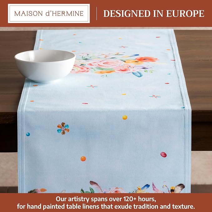 Maison d' Hermine Table Runner 100% Cotton 14.50" x 108" | Table Runners 108