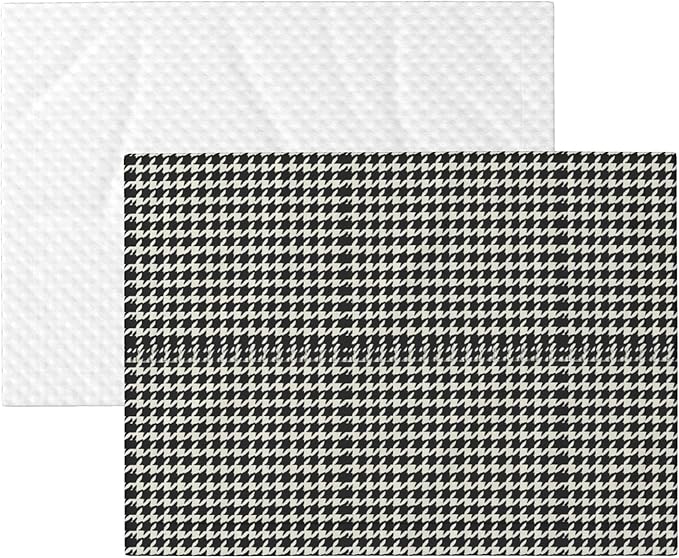 Waterproof Dog Blanket Soft Pet Blanket for Puppy Cat, Fleece Cat Throw Blankets for Furniture Bed Couch Sofa Reversible - Black and White Houndstooth 2