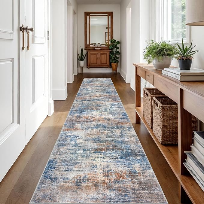 IOHOUZE Abstract Runner Rug 2x12 Ft Washable Runners