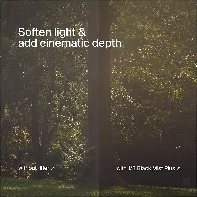 Urth 49mm Magnetic Ethereal Black Mist ⅛ Diffusion Lens Filter