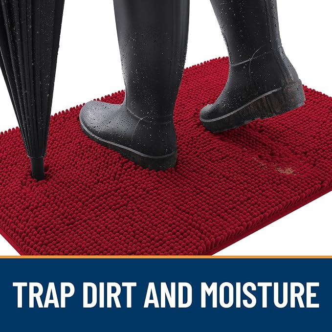 OLANLY Dog Door Mat for Muddy Paws 44x24, Absorbs Moisture and Dirt, Absorbent