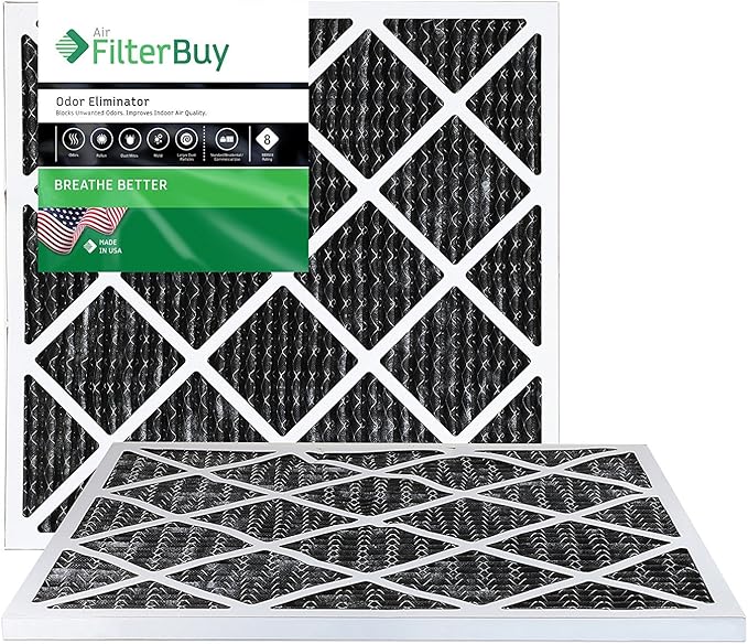Filterbuy 20x20x1 Air Filter MERV 10 Odor & Allergy Defense