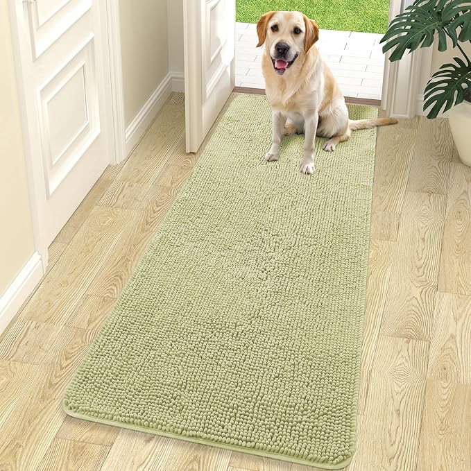 OLANLY Dog Door Mat for Muddy Paws 70x24, Absorbs Moisture and Dirt, Absorbent