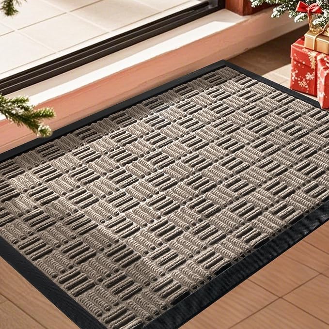 Mibao Front Door Mat, Heavy Duty Durable Welcome Mat