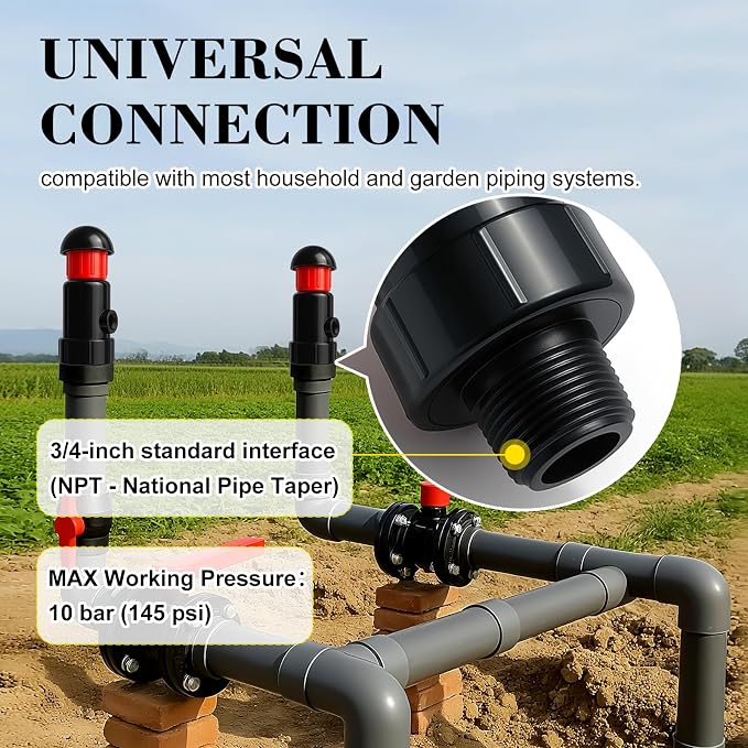 3/4 Inch Automatic Air Vent Valve | NPT Thread Connection | Continuous Venting