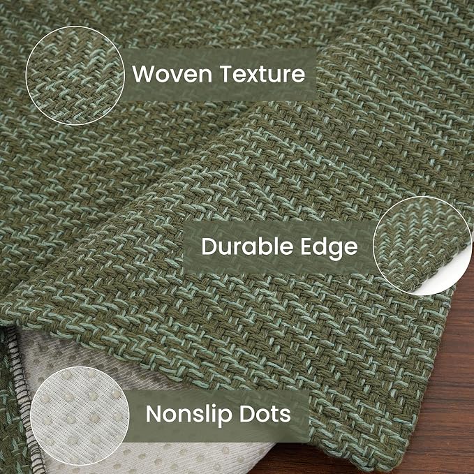 IOHOUZE Small Area Rug 2x3 Washable Woven Rugs