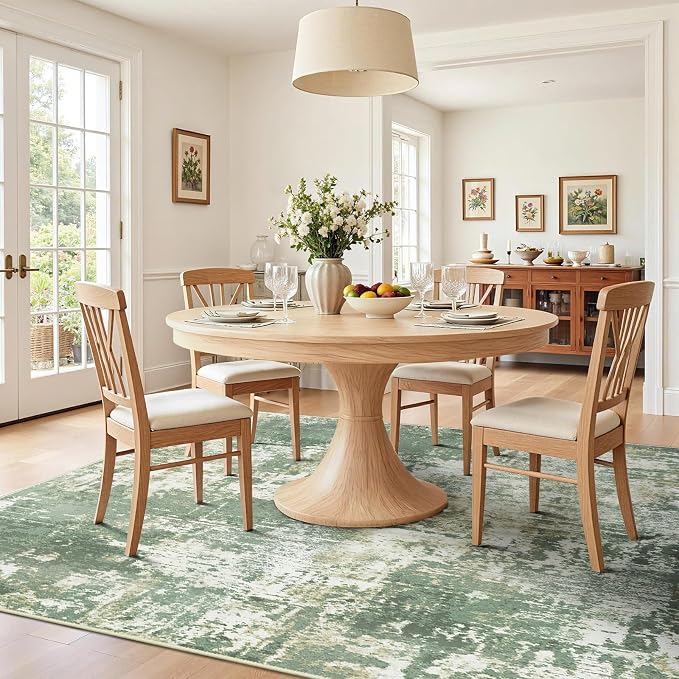 RELEANY Washable Area Rugs 6'x9' Non-Slip Modern Abstract Soft