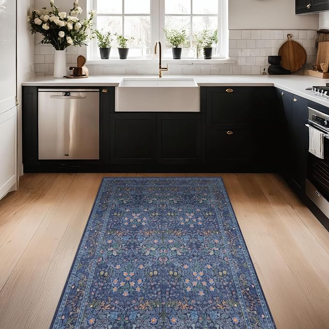 Vintage Dark Blue 4x6 Area Rugs