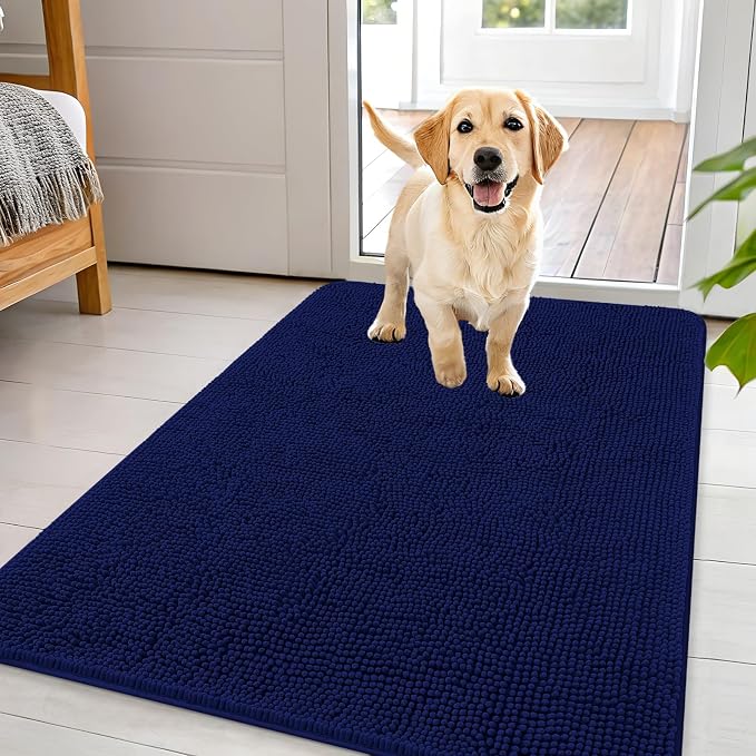 OLANLY Dog Door Mat for Muddy Paws 44x32, Absorbs Moisture and Dirt, Absorbent