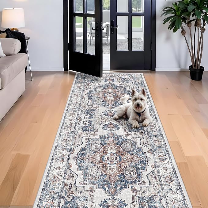 4x10 Washable Hallway Runner Rug: Oriental Living Room Entry Extra Wide Area