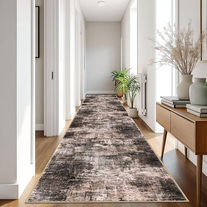 IOHOUZE Abstract Runner Rug 3x16 Ft Washable Runners