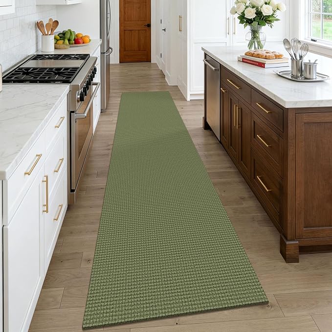 KOZYFLY Cotton Runners Rugs for Hallway 2.5'x10', Washable Runner Rug, Woven