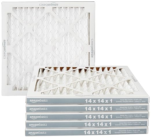 Amazon Basics 14x14x1 Air Filter 6 Pack, MERV 11 AC Furnace Filters