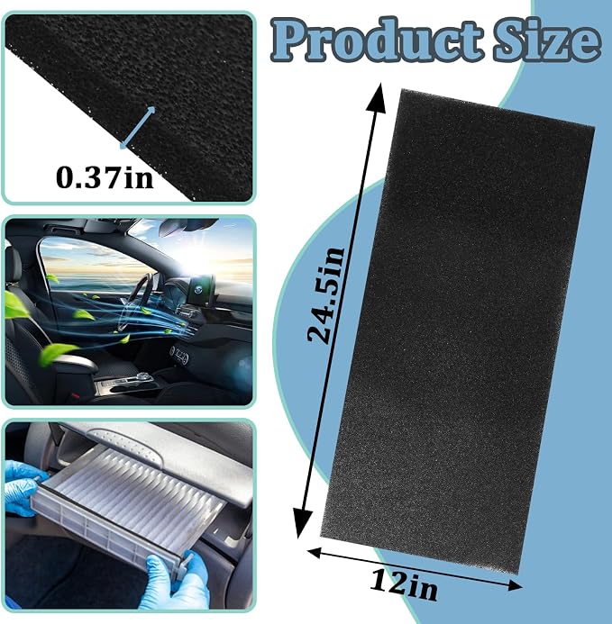 30 PPI Sponge Filter, Foam Filter Replacement, Universal Air Filter Sheet