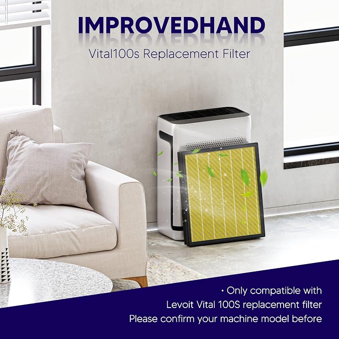 Improvedhand Vital 100S HEPA Replacement Filter Pet Care Compatible