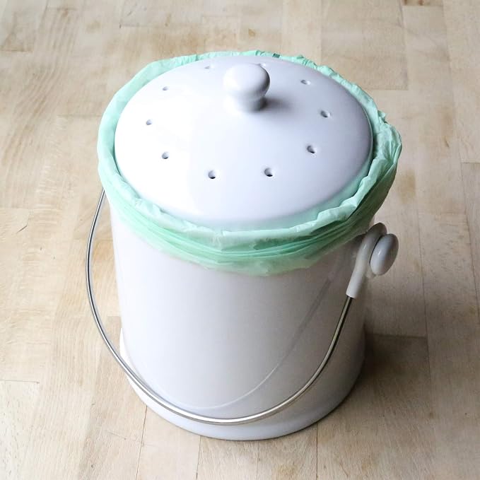 Natural Home 1-Gallon Ceramic Compost Bin