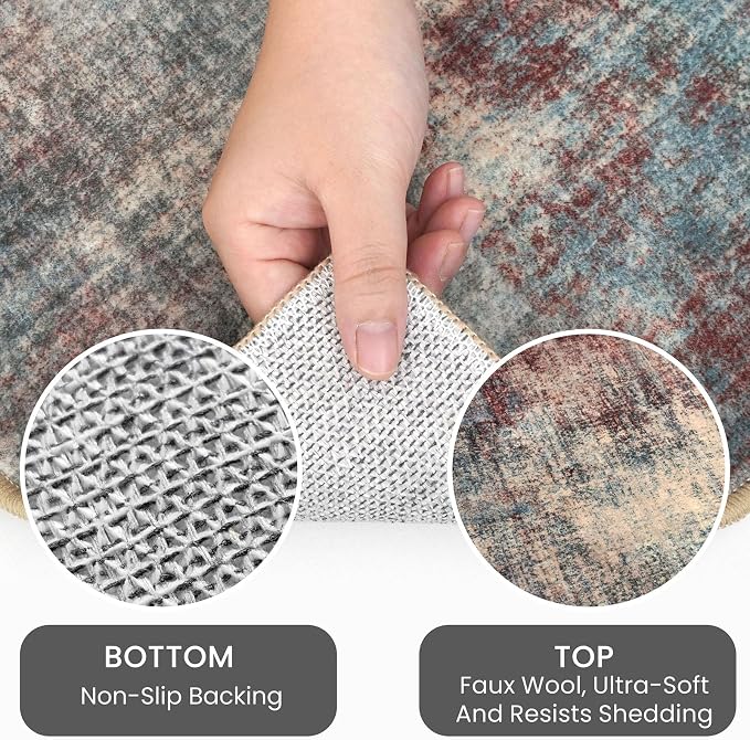 IOHOUZE Abstract Runner Rug 2x6 Ft Washable Runners