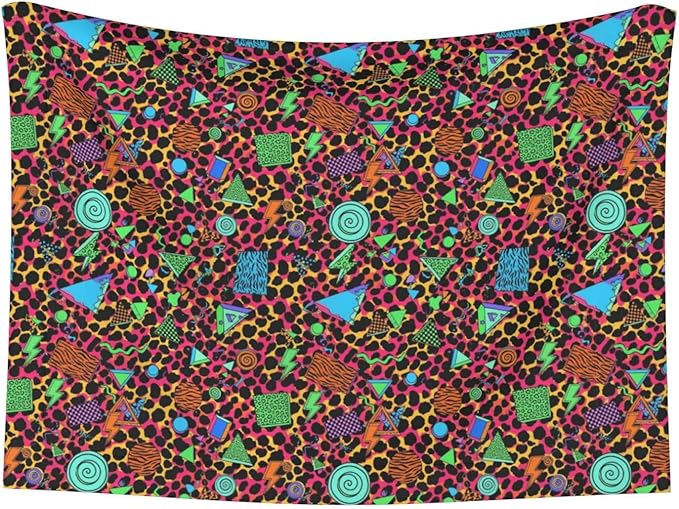 Reversible Plush Dot Pet Blanket, Geometric Checkered Zebra Tiger Leopard Print Hot Pink Vintage Retro 80S 90S, Ultra Soft Two Sided Throw for Dogs Cats Home Use Comfort
