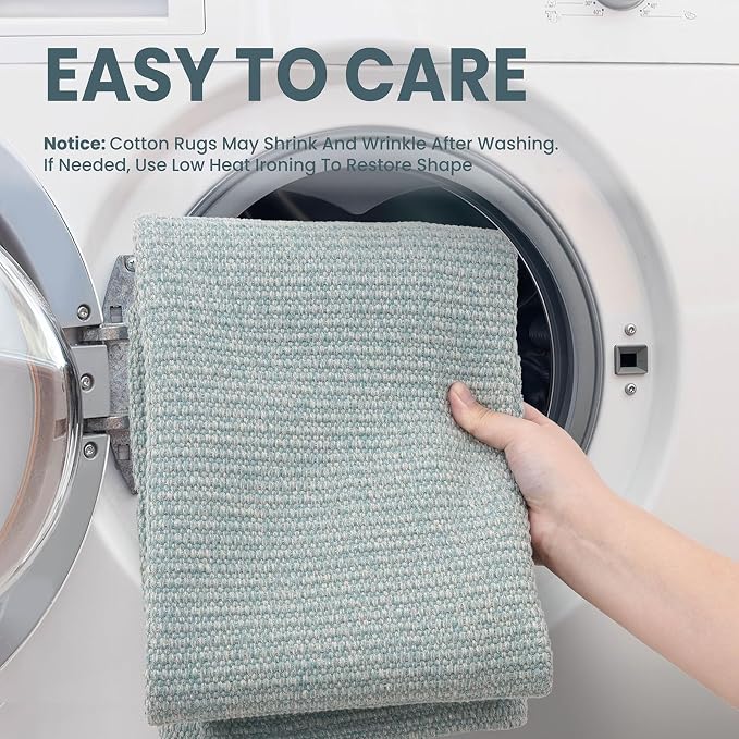 EARTHALL Washable Area Rug 4x6 Ft Non Slip Rugs