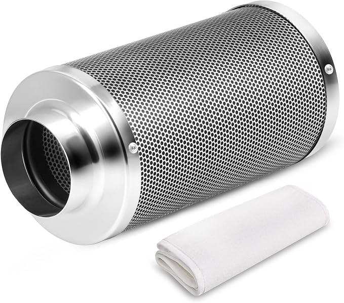 iPower 4'' Air Carbon Australia Virgin Charcoal, Pre-Filter Included Reversible