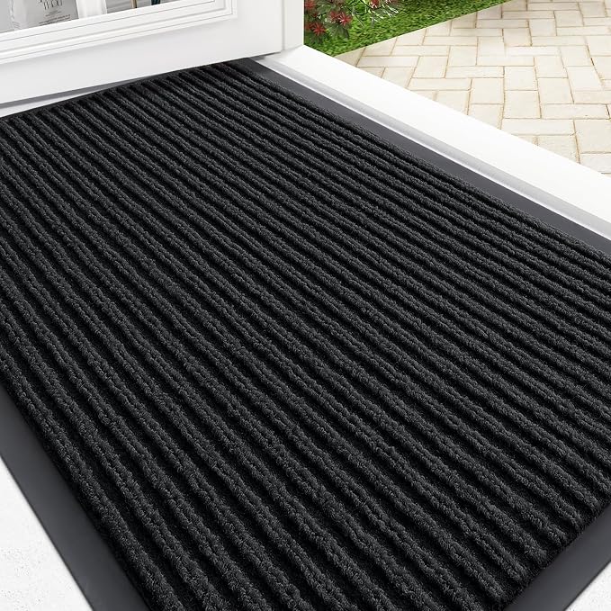 OLANLY Front Door Mat Indoor Outdoor Entrance, Waterproof Heavy Duty Doormat