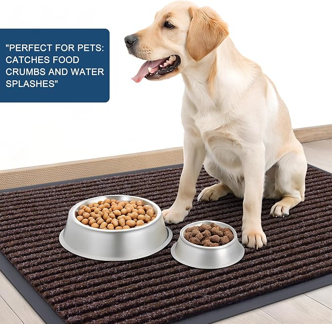 OLANLY Front Door Mat Indoor Outdoor Entrance, Waterproof Heavy Duty Doormat