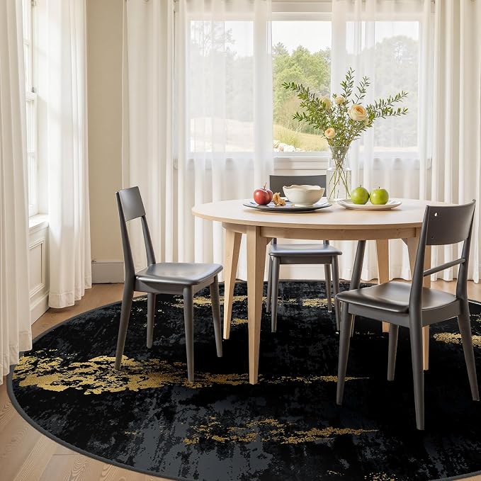 RELEANY Washable Area Rugs 8ft Non-Slip Modern Abstract Soft