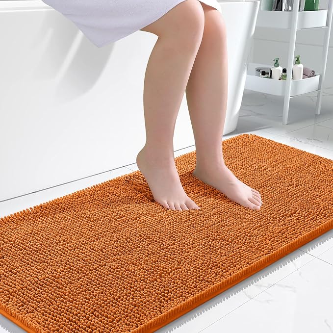 OLANLY Bathroom Runner Rugs 47x24, Extra Soft Absorbent Chenille Bath Rugs