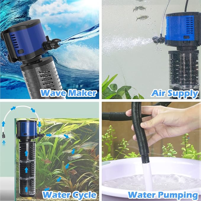 TARARIUM Aquarium Filter Powerful 260GPH