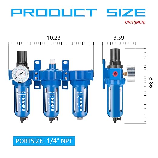 NANPU Zinc Alloy 3 Stage Air System