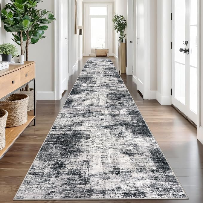IOHOUZE Abstract Runner Rug 3x18 Ft Extra Long Washable Runners