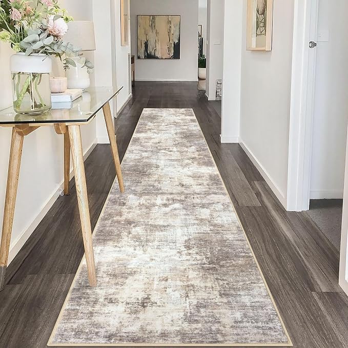 IOHOUZE Abstract Runner Rug 2x10 Ft Washable Runners