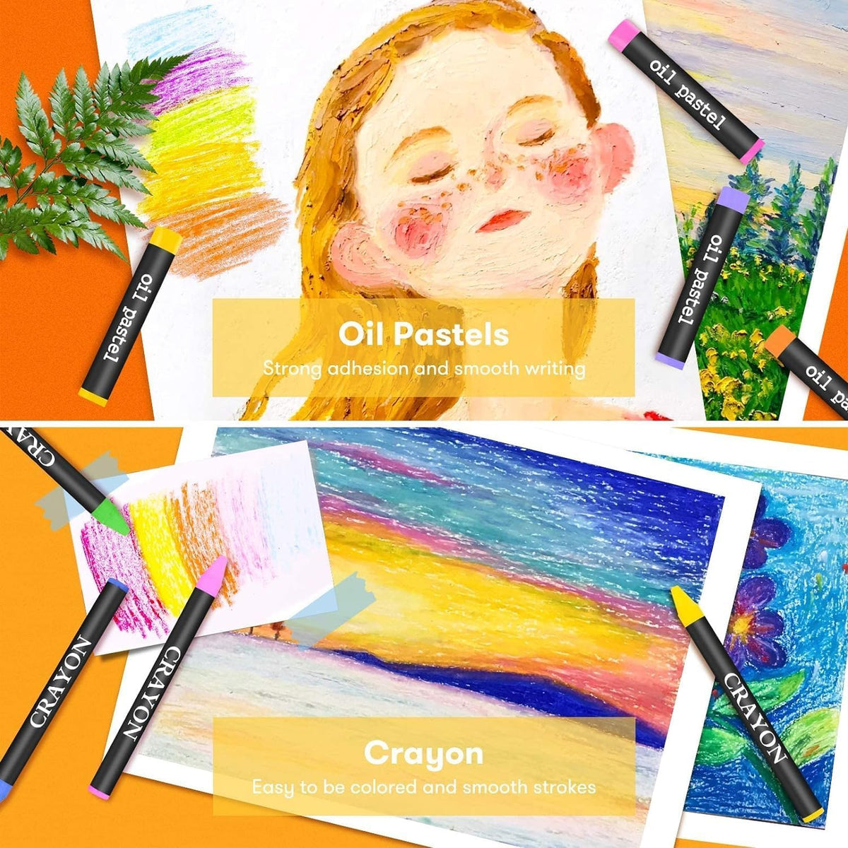 iBayam 150-Pack Deluxe Art Supplies with 1 Coloring Book, 2 Sketch Pads