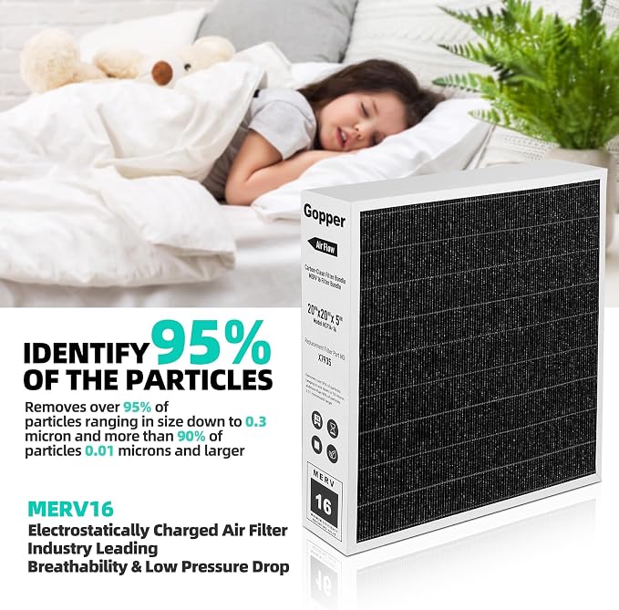 X7935 20x20x5 Air Filter MERV 16, Replacement Media