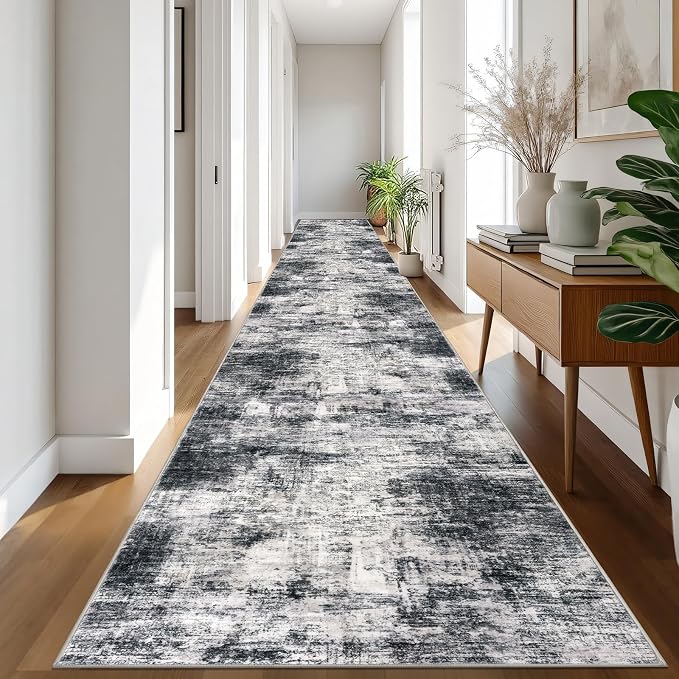 IOHOUZE Abstract Runner Rug 3x20 Ft Extra Long Washable Runners