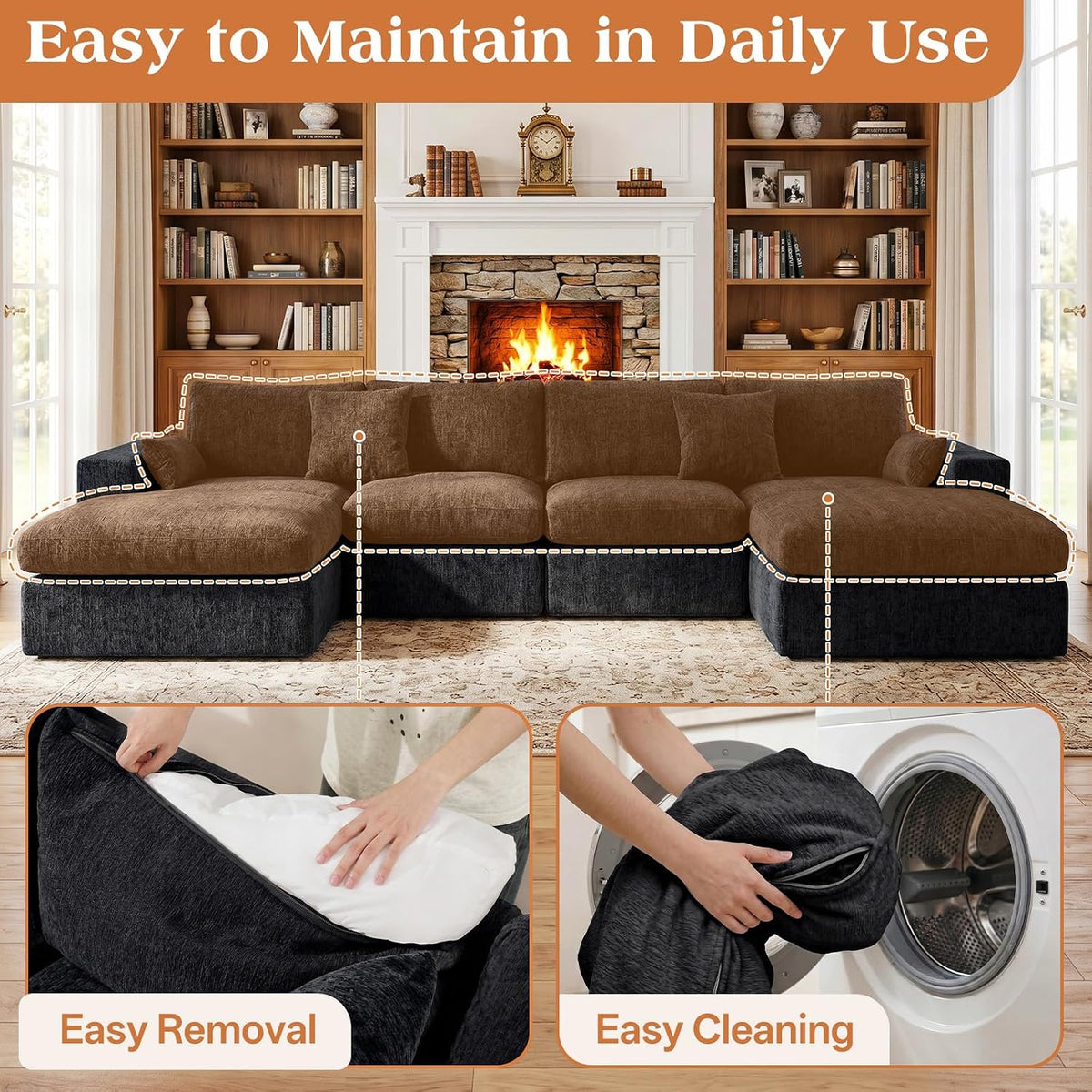 Ottoman Module for Cloud Modular Sectional Sofa