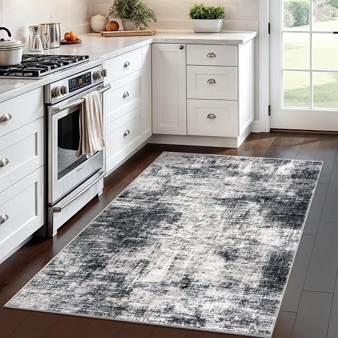 IOHOUZE Abstract Area Rug 4x6 Ft Washable Rugs