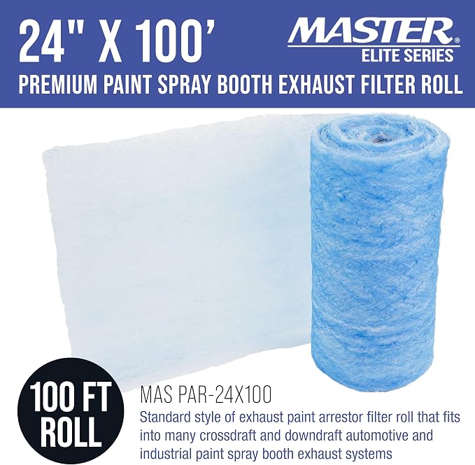 Master Airbrush Elite Paint Spray Booth Exhaust Filter Roll 24" x 100'