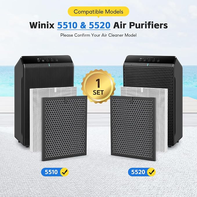 Filter Q–1712-0123-00 For Winix 5510/5520 Air Purifier Filter, Replacement for