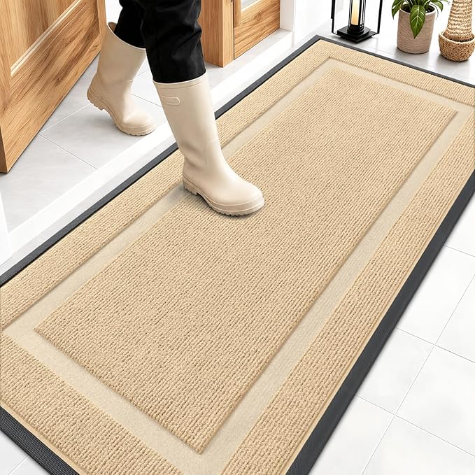 OLANLY Front Door Mat Indoor Outdoor Entrance, Waterproof All-Season,