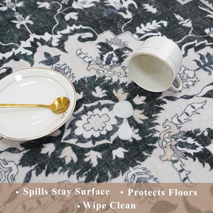 3-Piece Non-Slip Machine Washable Kitchen Rug Set