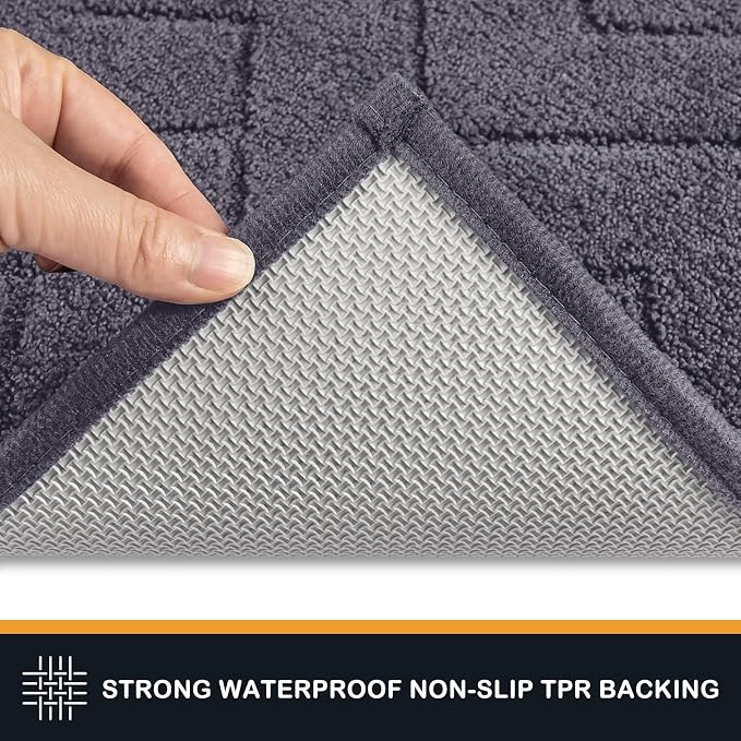 PURRUGS Dirt Trapping Door Mat 48" x 48", Non-Slip Machine Washable Entry Rug