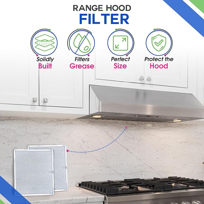Bagean Stove Hood Vent Filter 9.87" x 11.62" 97007894 Compatible