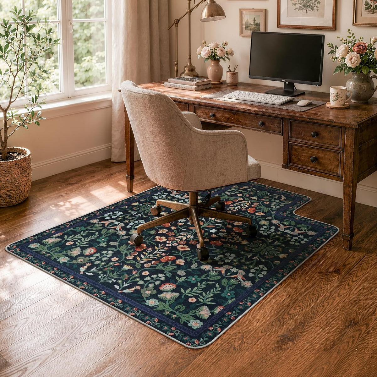 iCasso Office Chair Mat for Hardwood Floor, 36"X 48" Convex Black