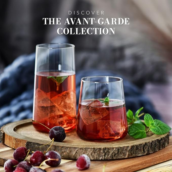 Krosno Water Glasses Set of 6, 18.3 oz, Avant-Garde Collection | Drinking