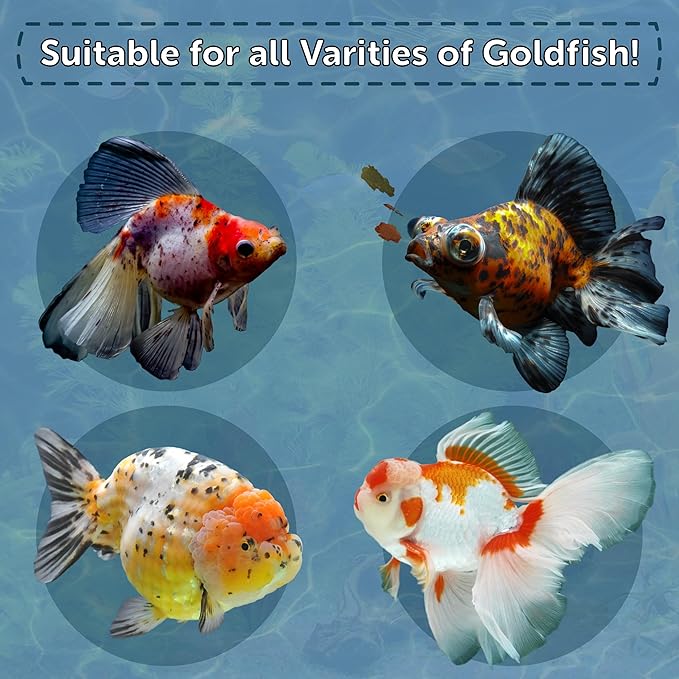 Aquatic Foods Inc. Goldfish Flakes, 42% Protein Premium Goldfish Flakes for Aquarium and Pond Fish. Also Good for Koi 7.0oz Canister
