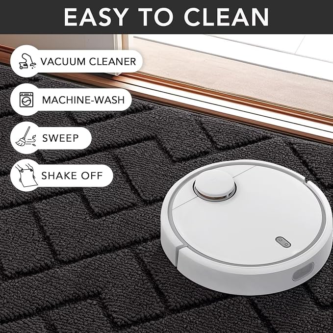 hicorfe Front Door Mat Outside Entrance, Stain and Fade Resistant, Non Slip