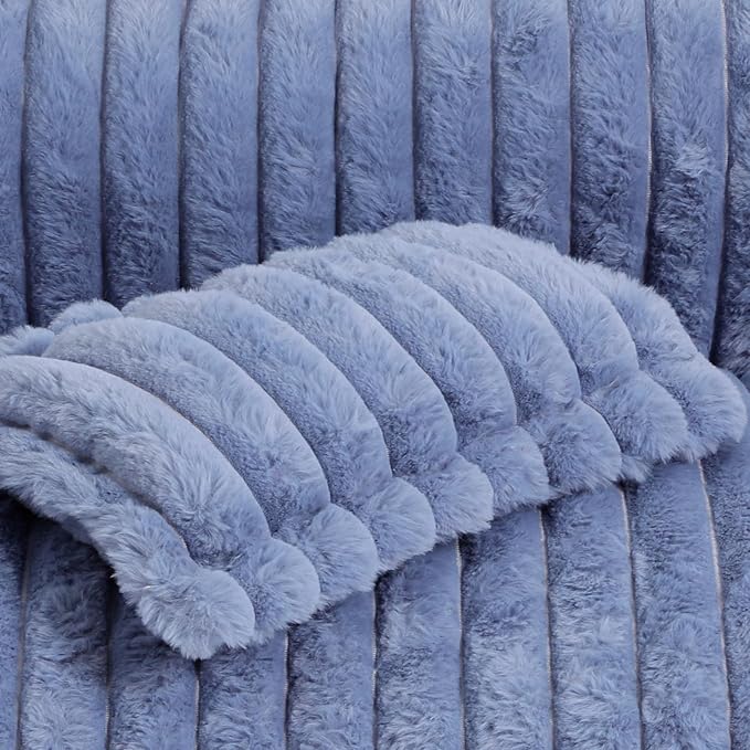 Blue Plush Pet Sofa Bed for Small Dogs & Cats, Removable Washable Fluffy Couch with Pillow, Non-Slip Soft Cat Dog Bed Large Size, Modern Pet Furniture(Blue)